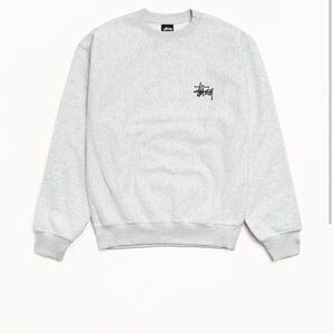 Stussy Light Gray Crewneck Sweater